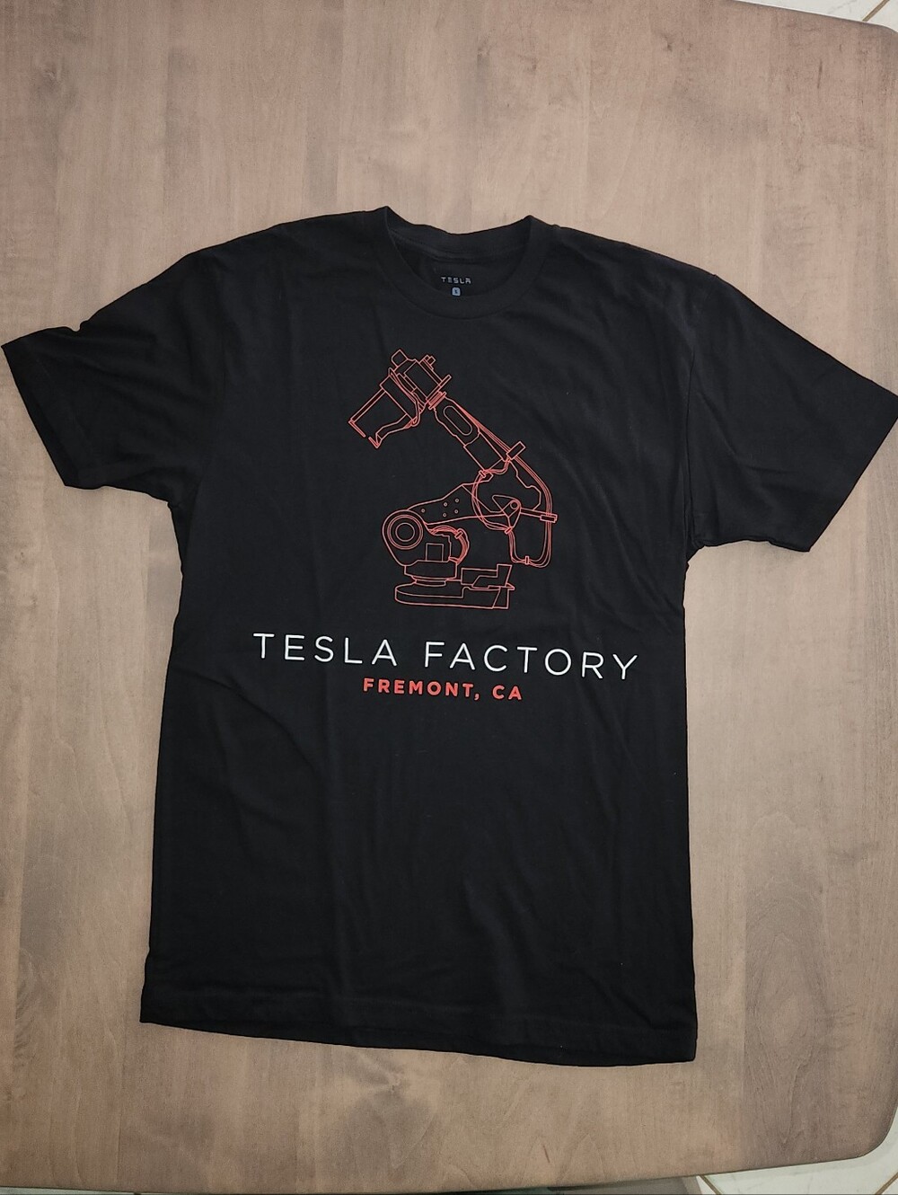 Tesla Factory T-Shirt Black Size Small